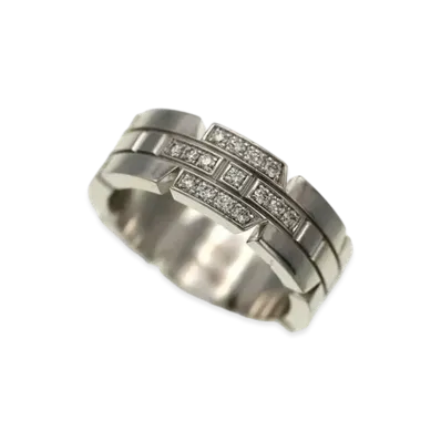 Cartier Tank Francaise Diamond Ring "White Gold"