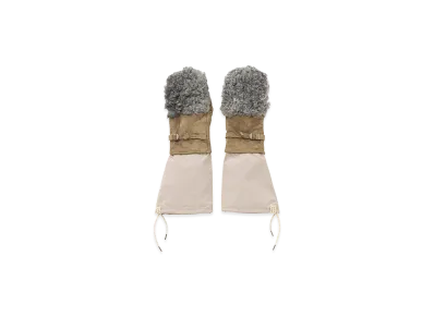 visvim Musher Suede Mittens "Khaki"