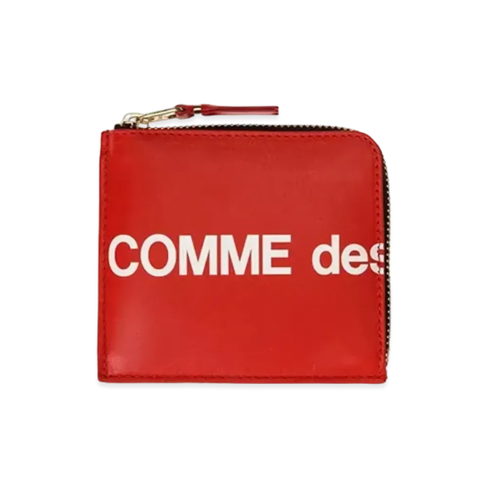 COMME des GARCONS Huge-Logo Zip Wallet "Red"