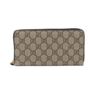 GUCCI GG Supreme Zip Around Wallet