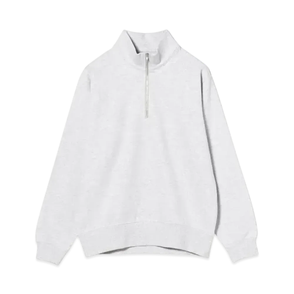 BEAMS Half Zip Sweatshirt "AshGray"