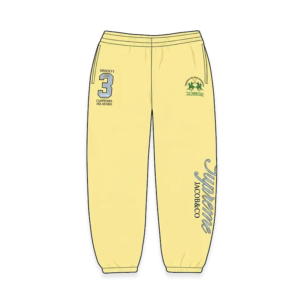 Supreme x La Martina Sweatpant "Light Yellow"