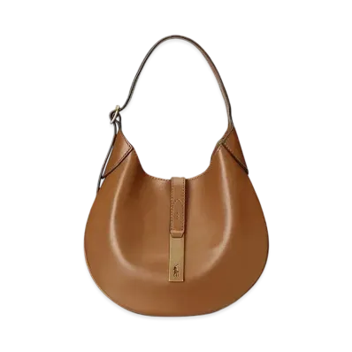 Polo Ralph Lauren Polo ID Calfskin Shoulder Bag "Brown"