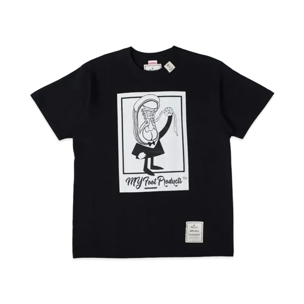 Maison MIHARA YASUHIRO MY Foot Products Printed Tshirts "Black"