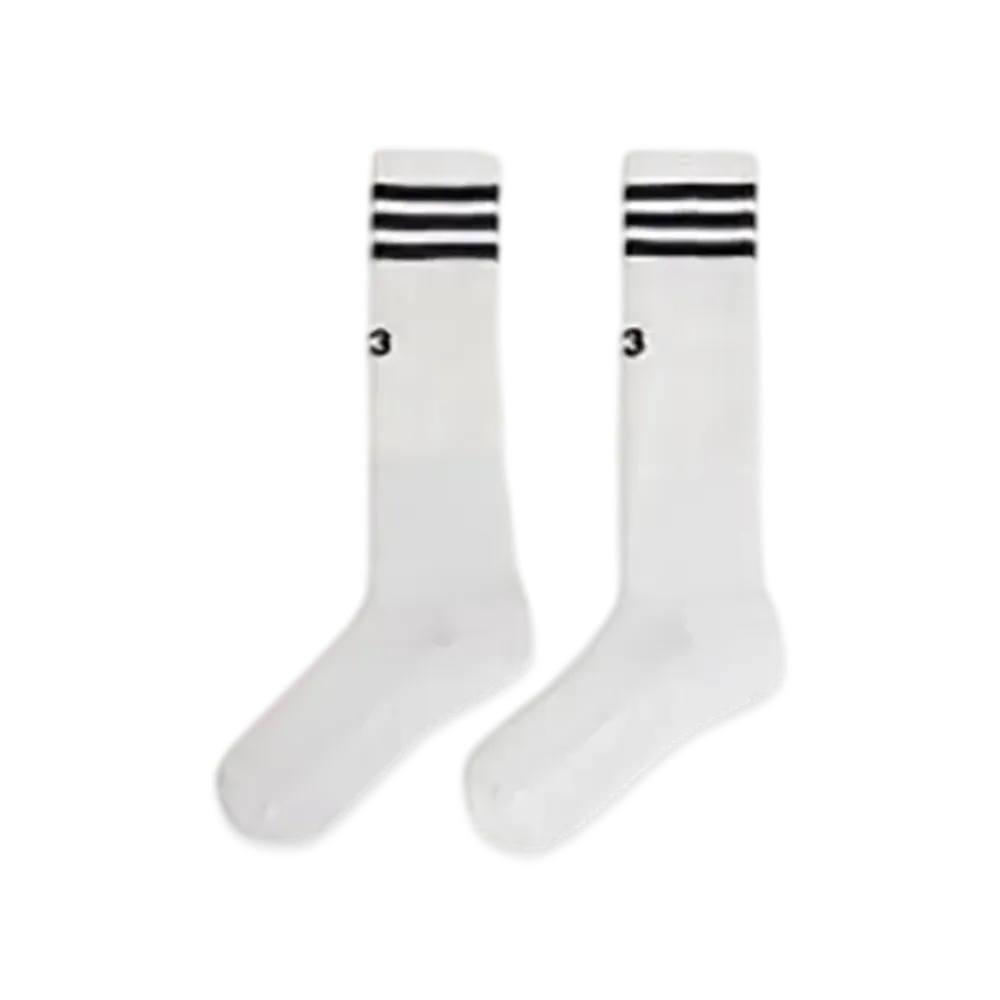 Y-3 Stripes High Socks "White"
