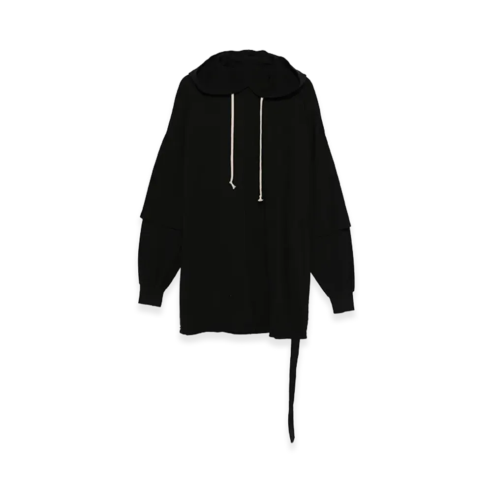 Rick Owens DRKSHDW Knit Sweatshirt Tommy Hustler Hoodie "Black"