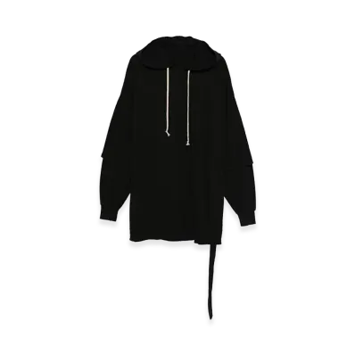Rick Owens DRKSHDW Knit Sweatshirt Tommy Hustler Hoodie "Black"
