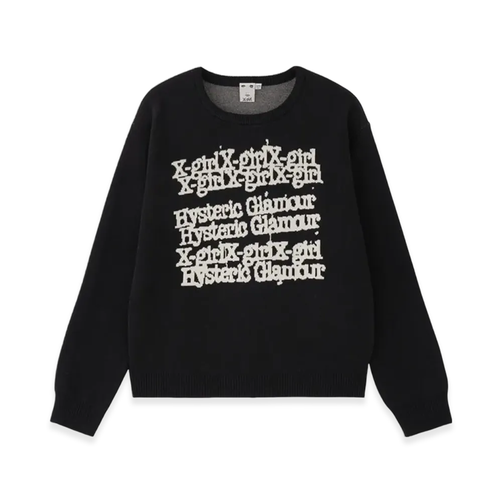 HYSTERIC GLAMOUR x X-Girl Knit Top "Black"