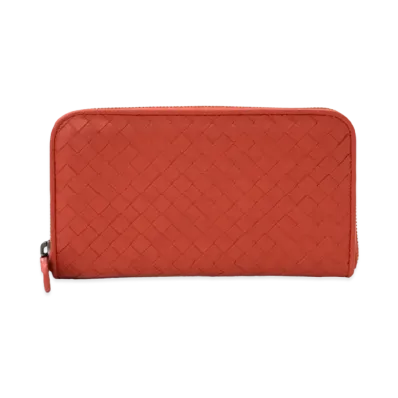 Bottega Veneta Zip Around Intrecciato Wallet