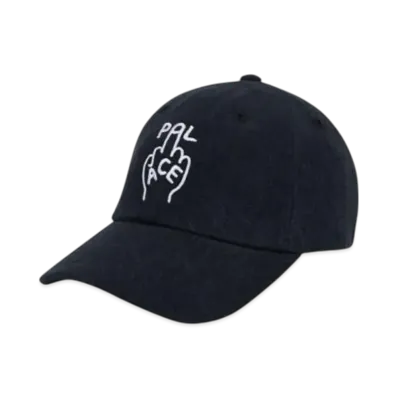 PALACE Finger Up 6-Panel "Black Stonewash"