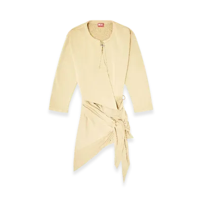 Diesel D-Creed Draped Dress With Ruched Skirt "Beige"