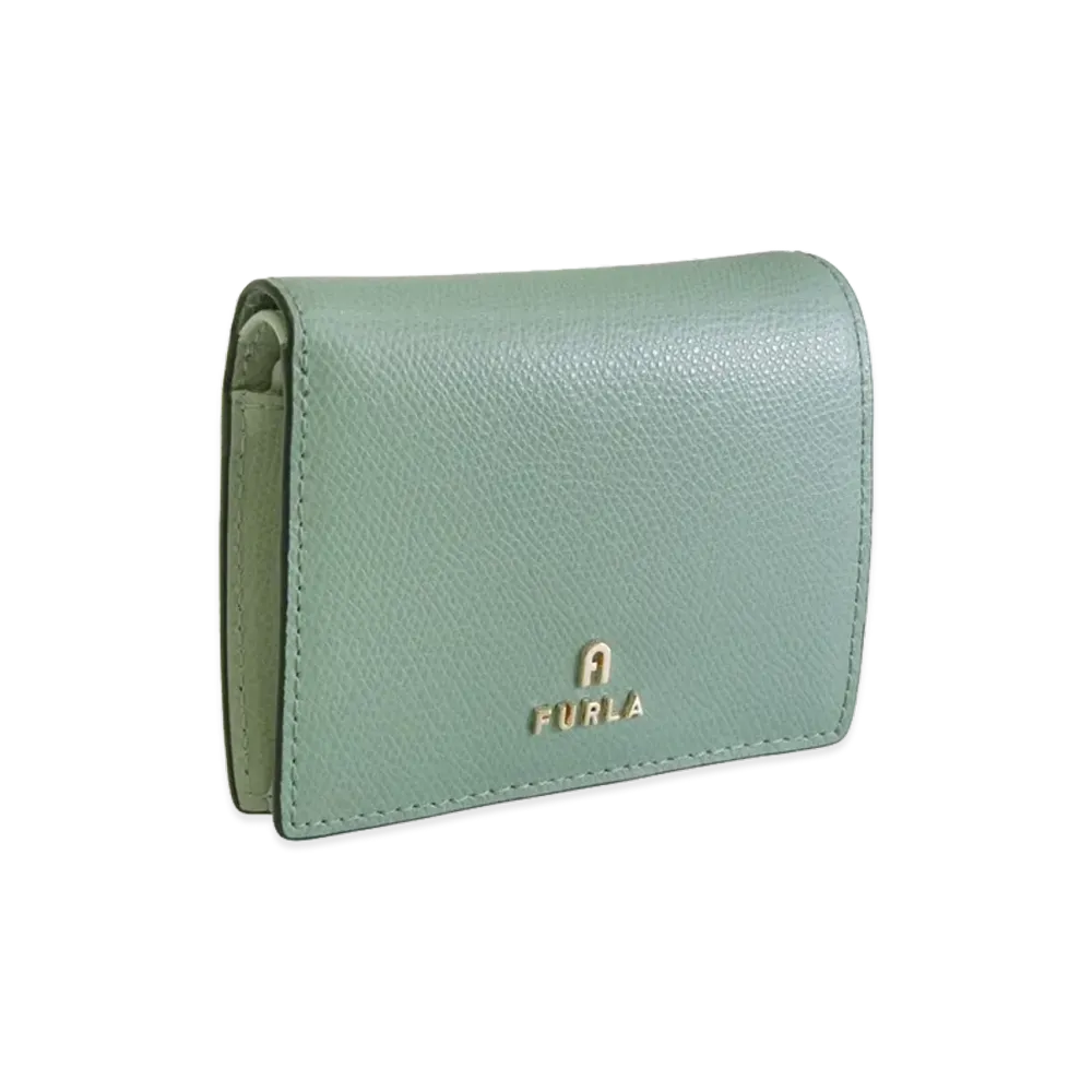 FURLA Camelia S Compact Wallet Bifold Coin "Green"