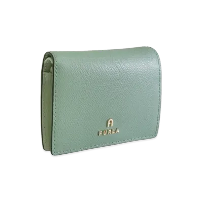 FURLA Camelia S Compact Wallet Bifold Coin "Green"