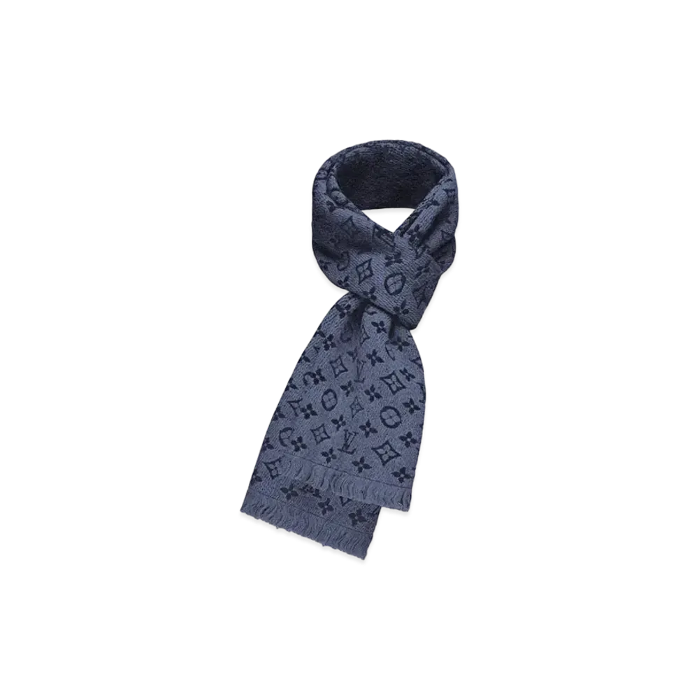 Louis Vuitton Monogram Classic Scarf "Blue Marine"