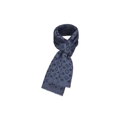 Louis Vuitton Monogram Classic Scarf "Blue Marine"