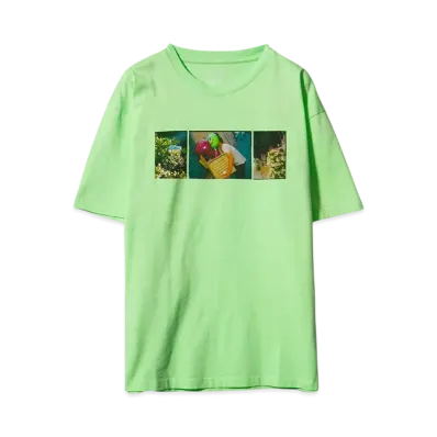 RASSVET MEN LA MELANCOLIA PLEASE SMILE NOW T-SHIRT "LIME GREEN"