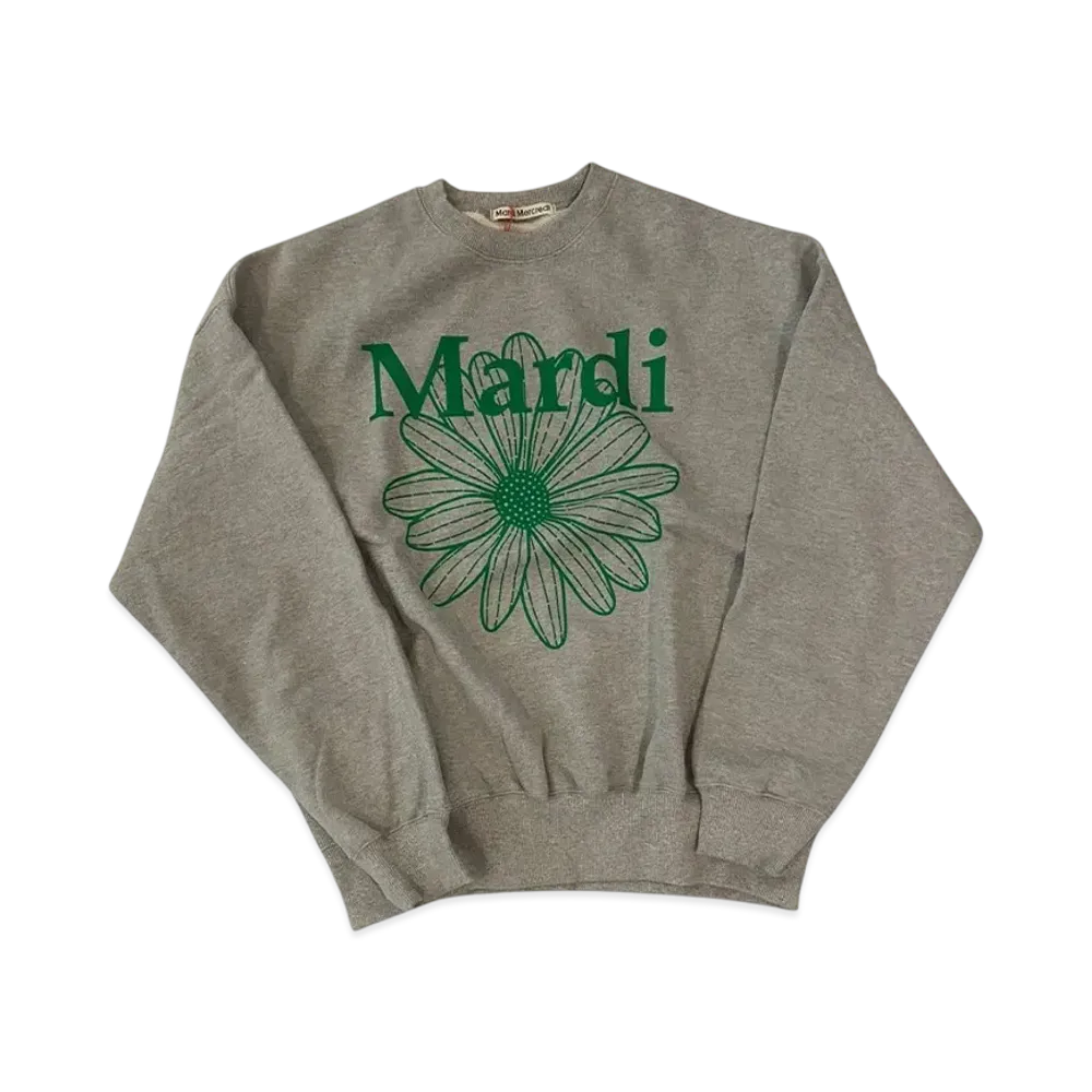 Mardi Mercredi Sweatshirt Flowermardi "Grey Green"