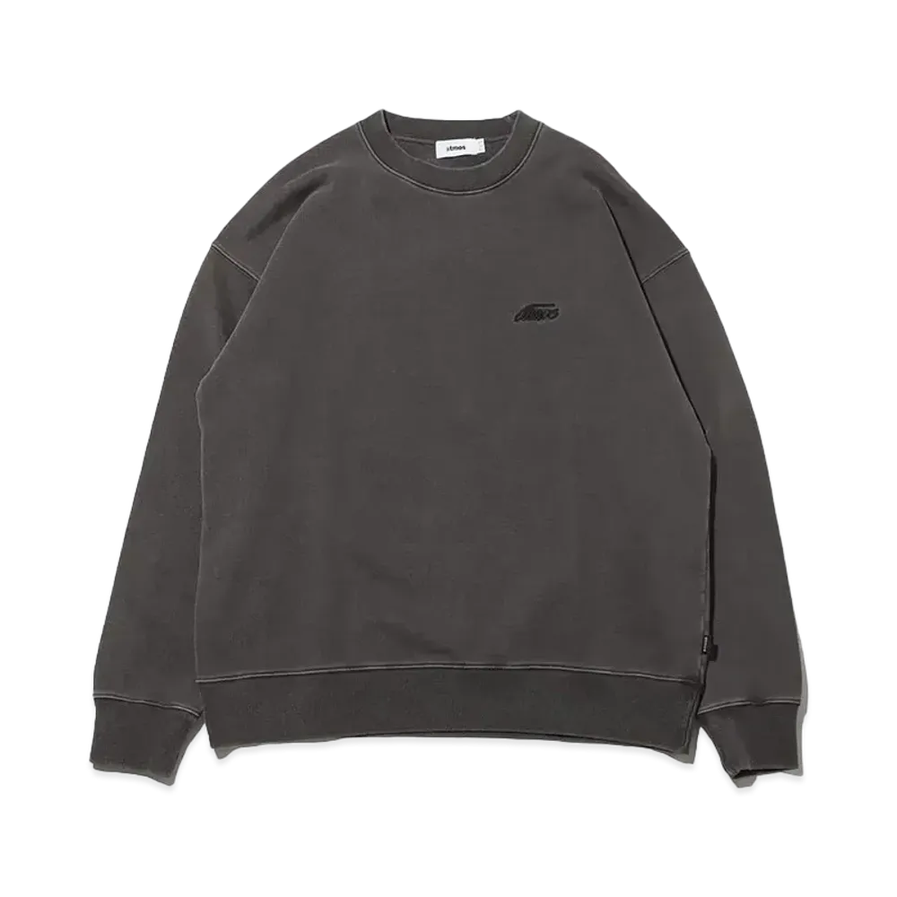 atmos Pigment Dyed Crewneck Sweatshirt "Black"