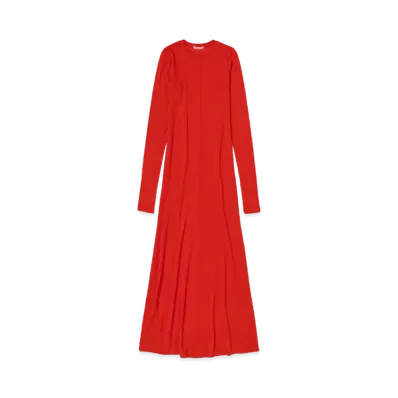 AURALEE Wool Amunzen Dress "Red"
