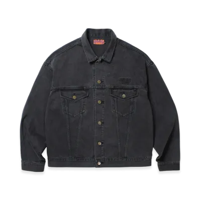 APHRODITEGANG Washed Denim Trucker Jacket "Black/Black"
