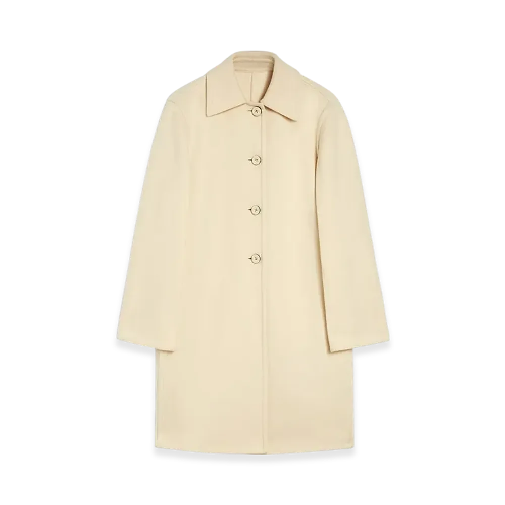 Jil Sander Double Wool Coat "Cornsilk"
