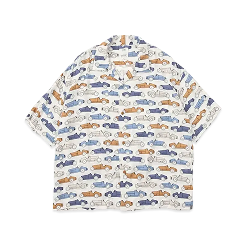 visvim CABAN SHIRT S/S OPEN WHEELER "White"