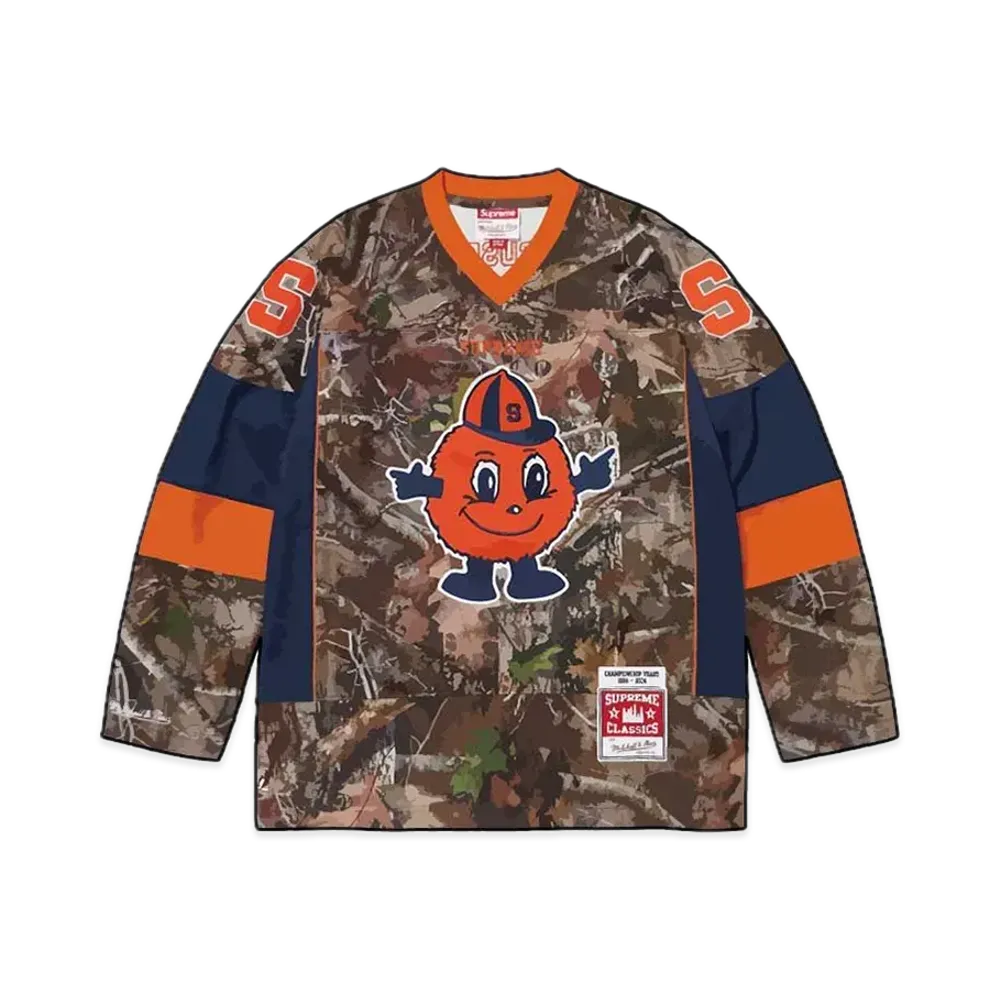 Supreme x Mitchell & Ness NCAA Hockey Jersey "Leaves"