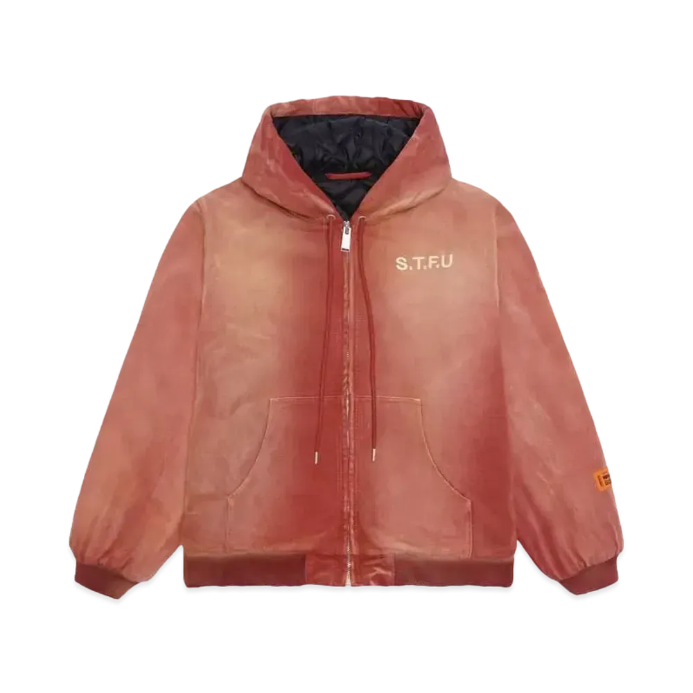 HERON PRESTON STFU DISTRESSED CANVAS JKT "RED WHITE"
