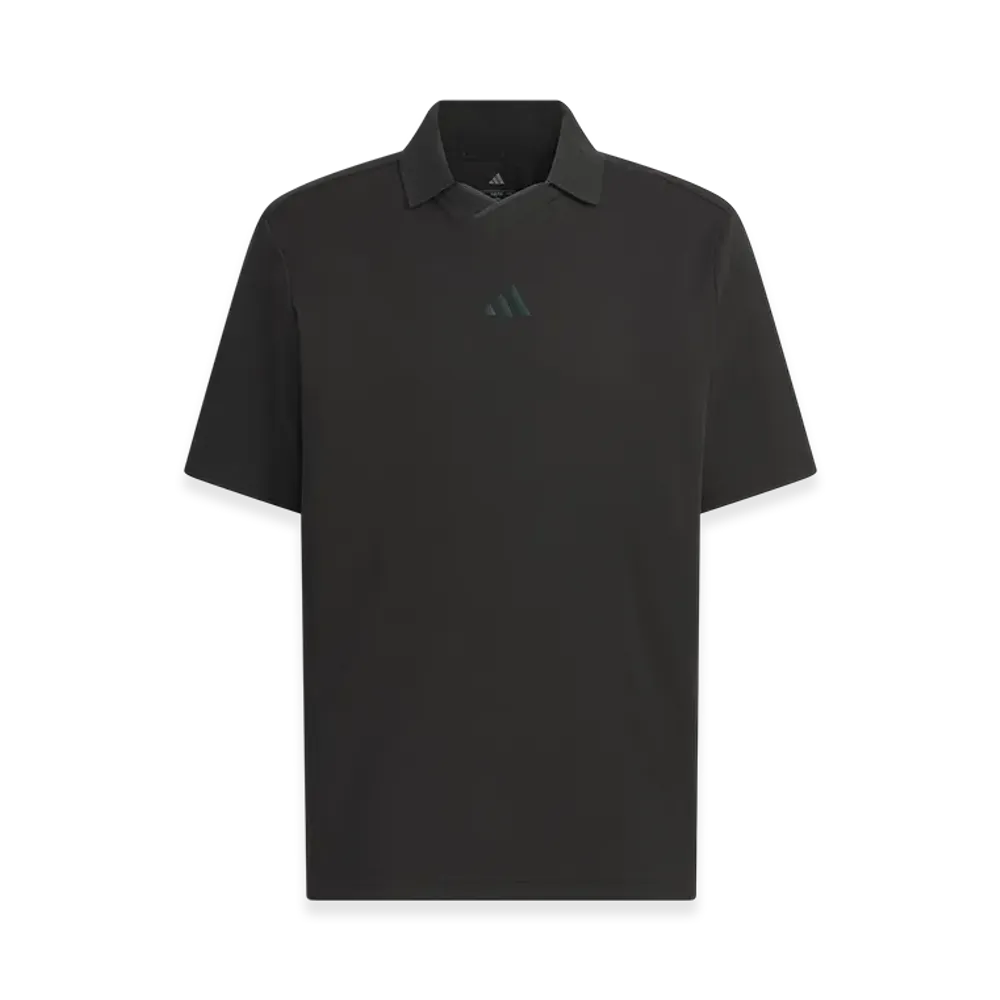 adidas Golf Twist Knit Short-Sleeve Polo Shirt "Black"