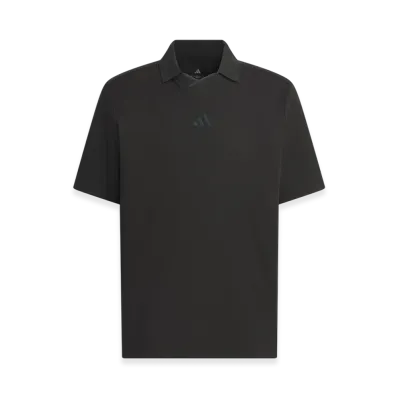 adidas Golf Twist Knit Short-Sleeve Polo Shirt "Black"
