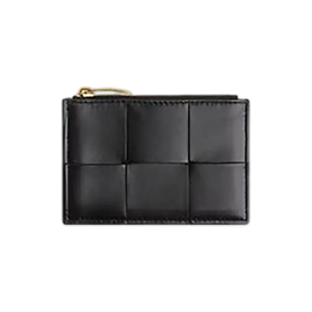 Bottega Veneta Cassette Fastener Card Case "Black"