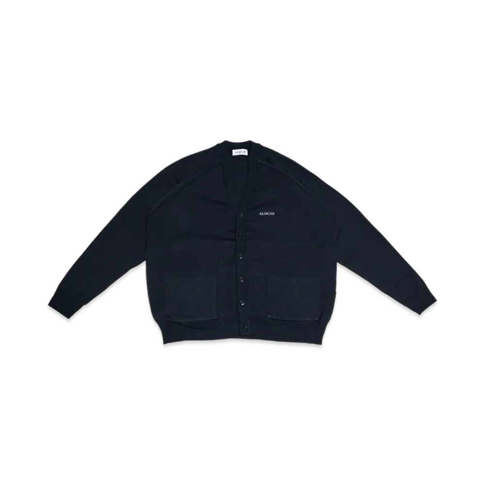 ALOUND Box Knit Cardigan "Black"