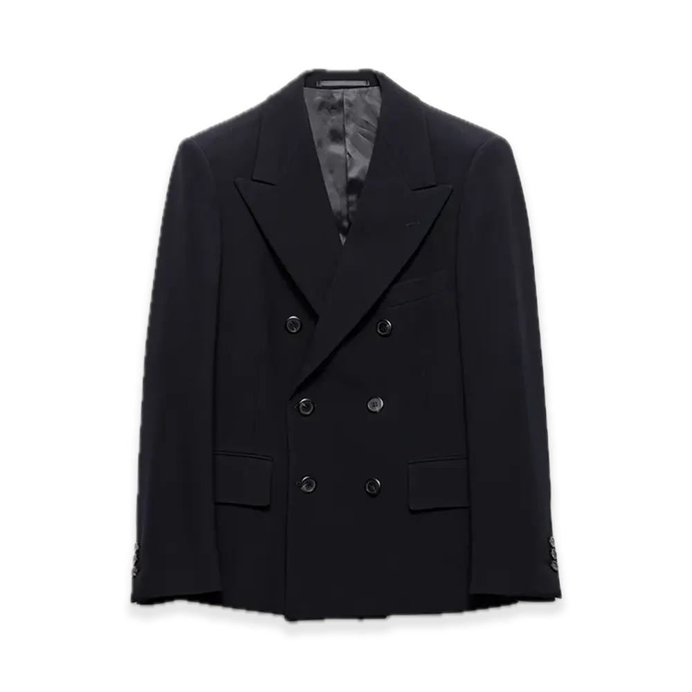 PRADA Double-Breasted Wool Jacket "Navy"