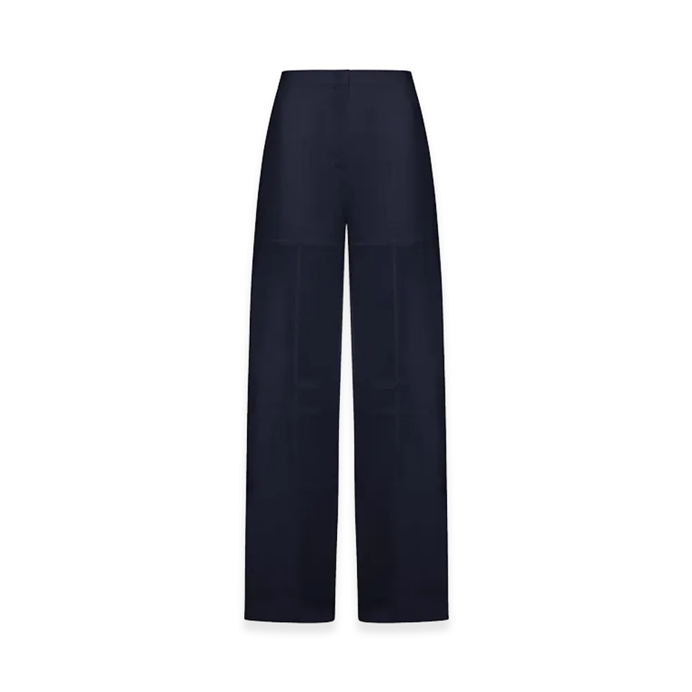 Jil Sander Women's Cotton Palazzo Trousers "Blue"