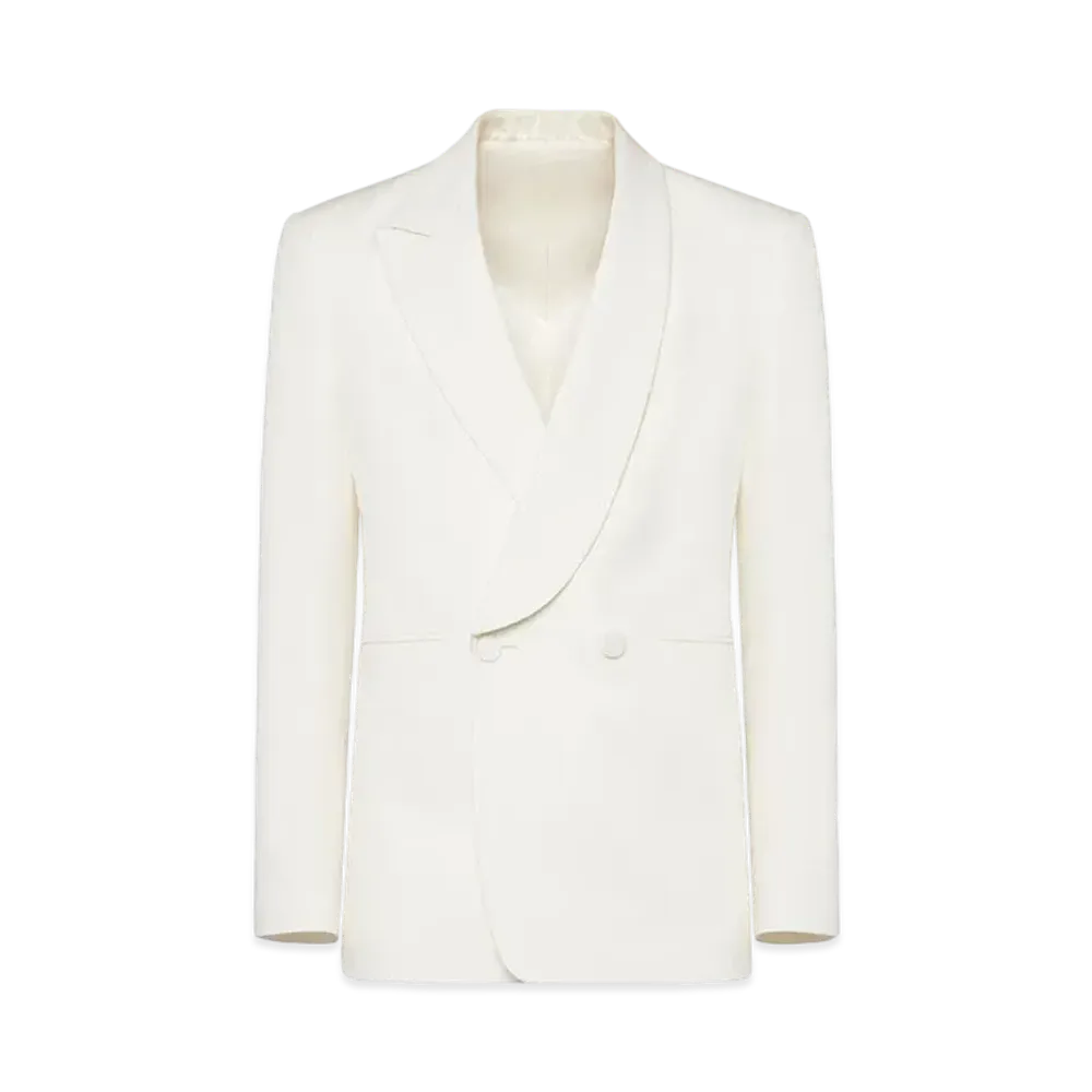 Alexander McQUEEN Half Shawl Collar Double Breasted Jacket "Soft White"