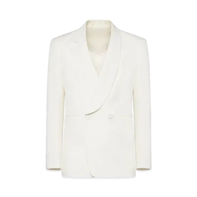 Alexander McQUEEN Half Shawl Collar Double Breasted Jacket "Soft White"