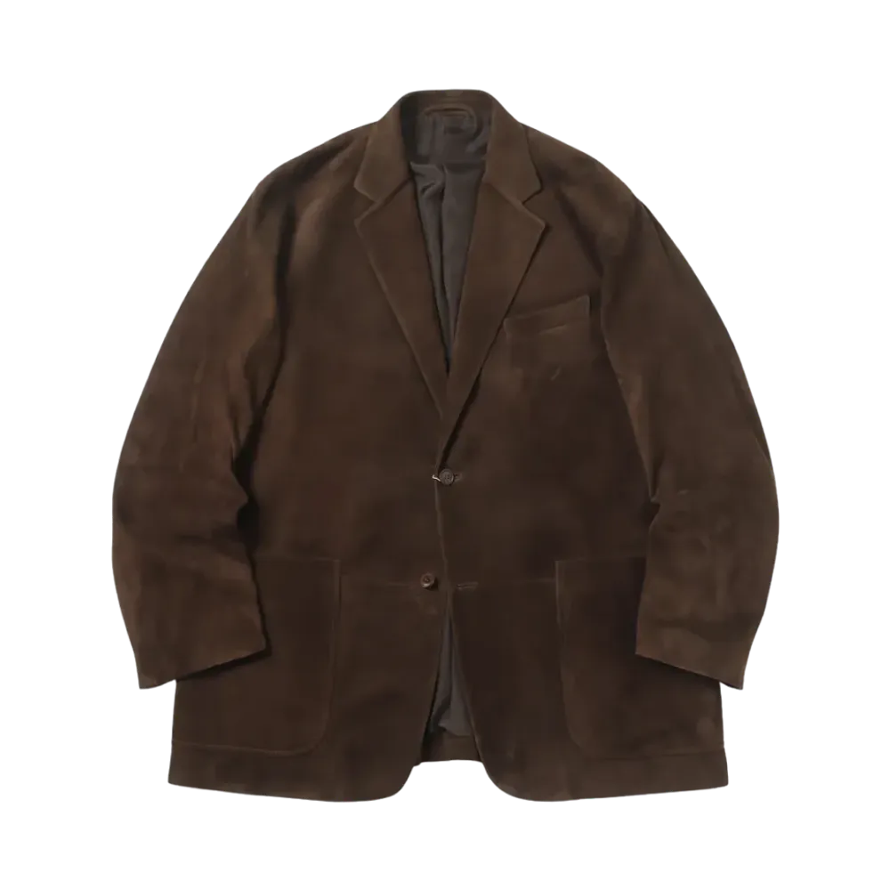 COMOLI Suede 2B Jacket - 24AW "Brown"