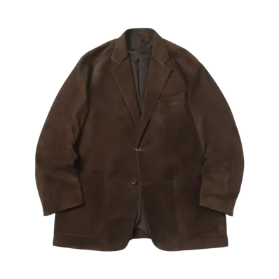 COMOLI Suede 2B Jacket - 24AW "Brown"