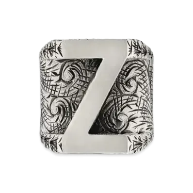 GUCCI Alphabet "Z" Silver Ring "Silver"