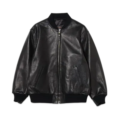 BEAMS Leather Sports Jacket "Black"