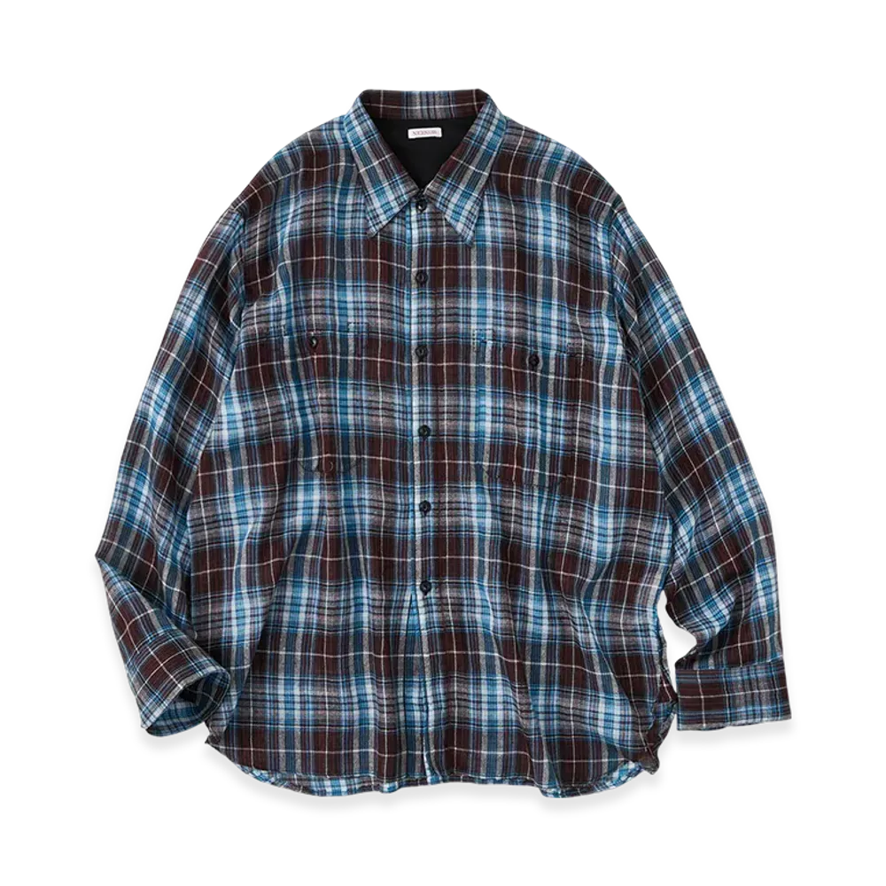 NICENESS Tommy Multicolor Ombre Work Shirt "Navy"