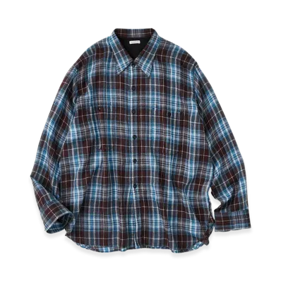 NICENESS Tommy Multicolor Ombre Work Shirt "Navy"