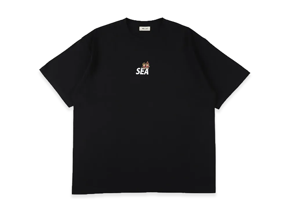 WIND AND SEA x Monchhichi Pair Tee "Black"