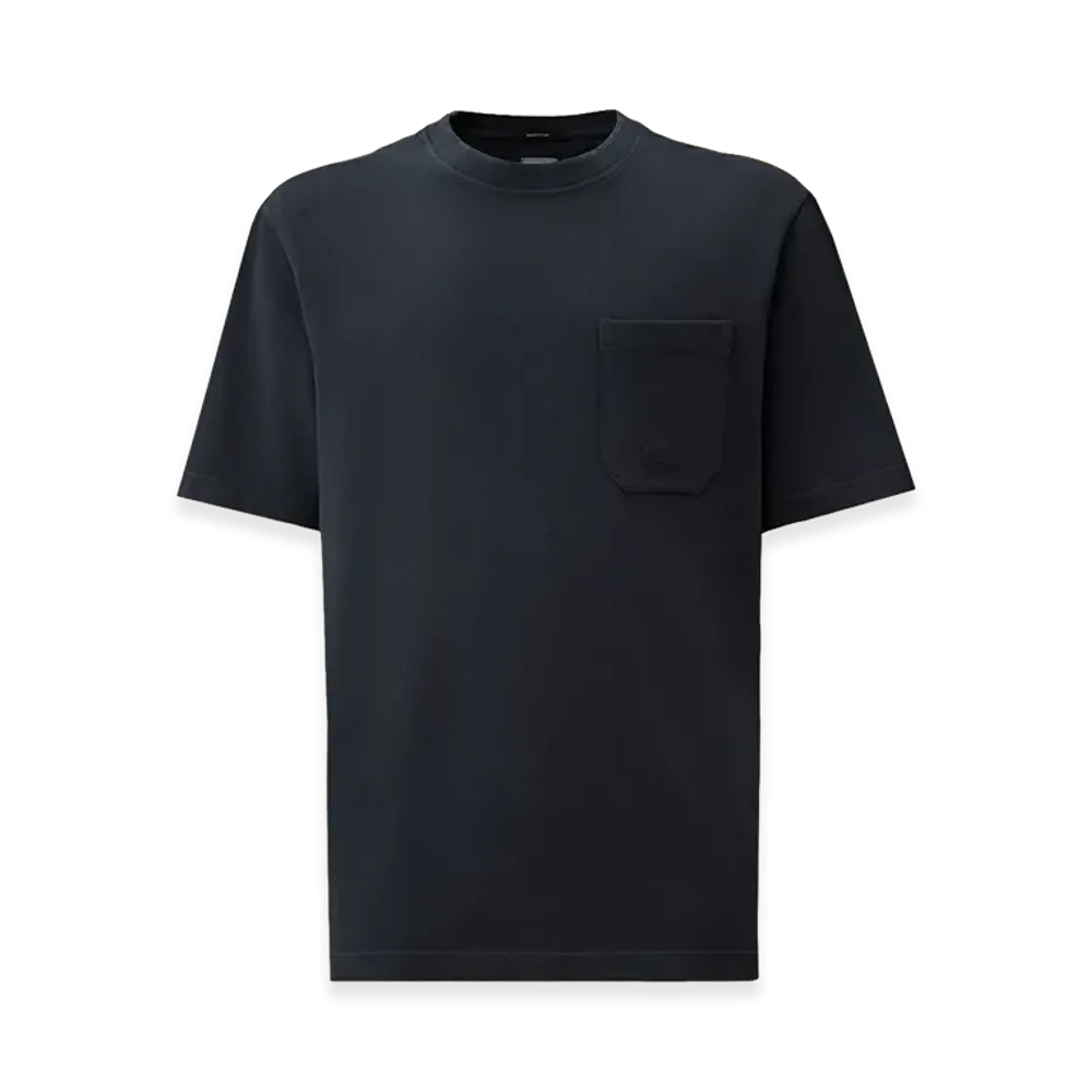 C.P. Company 24/1 Piquet Pigment Dyed Short Sleeve T-Shirt "Midnight Navy Blue"