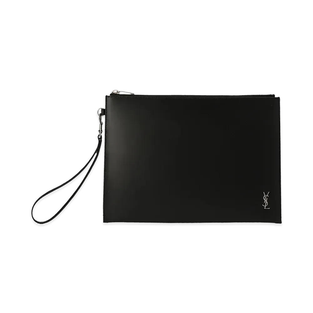 Saint Laurent Tiny Cassandre Small Tablet Case "Black"