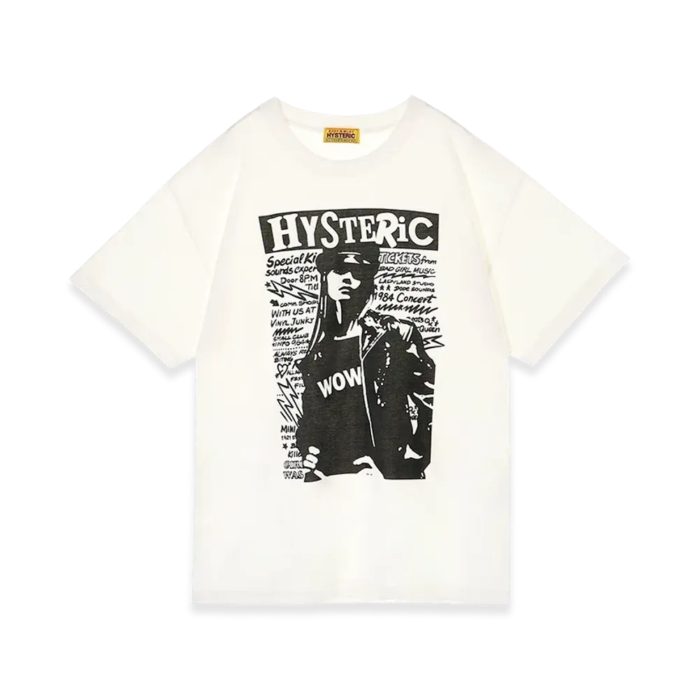 HYSTERIC GLAMOUR Women's Wow Girl Oversized Tee "White"