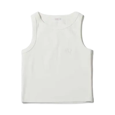 atmos pink Ribbed Amethyst Tank Top "White"
