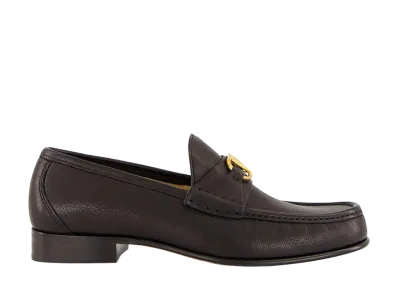 Valentino Garavani Black Leather Vlogo Loafers "Black"