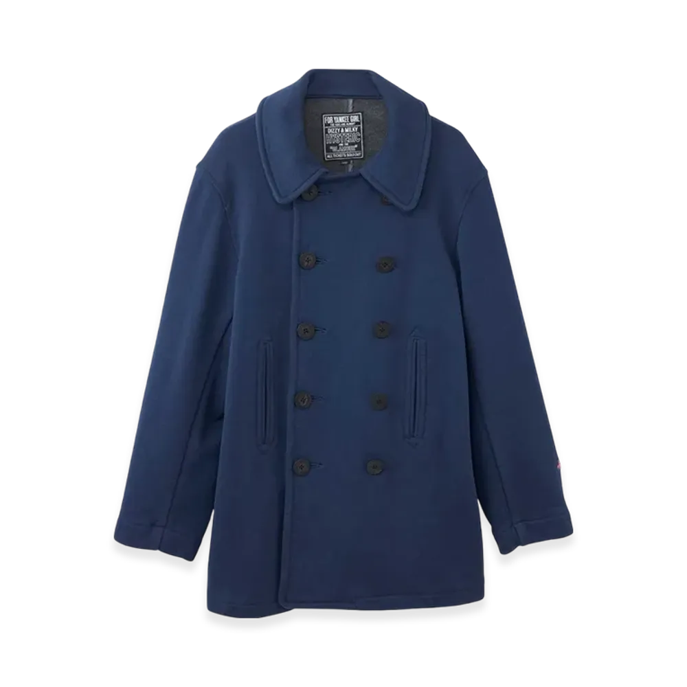 HYSTERIC GLAMOUR Triangle Woman Patch P Coat "Navy"