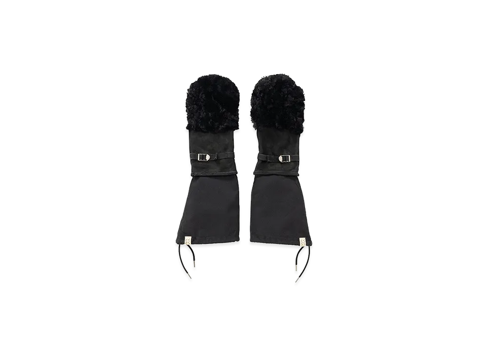 visvim Musher Suede Mittens "Black"